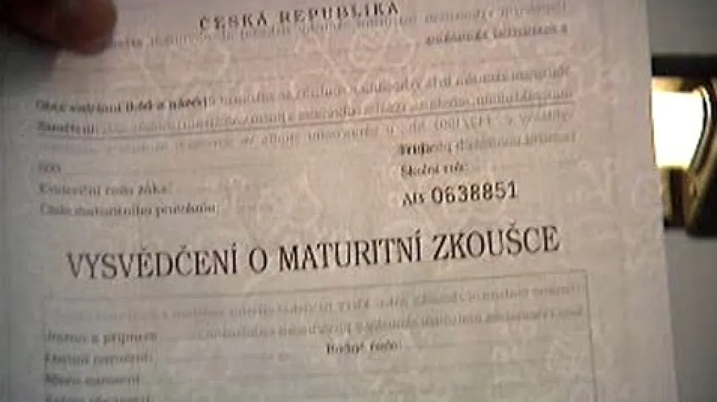 Vysvědčení o maturitní zkoušce