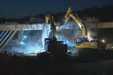 Další most šel k zemi, dálnice D1 u Velkého Beranova je po třinácti hodinách znovu průjezdná