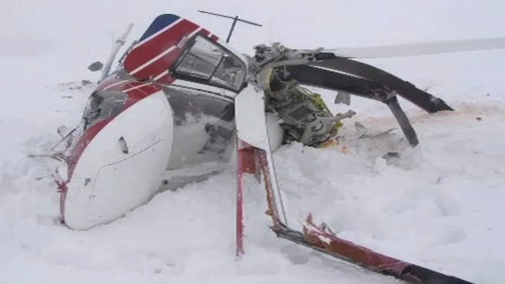 Havarovaný vrtulník