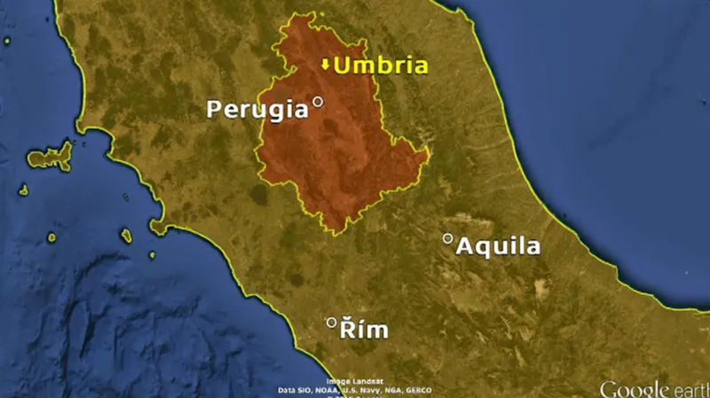 Oblast, kde došlo k zemětřesení