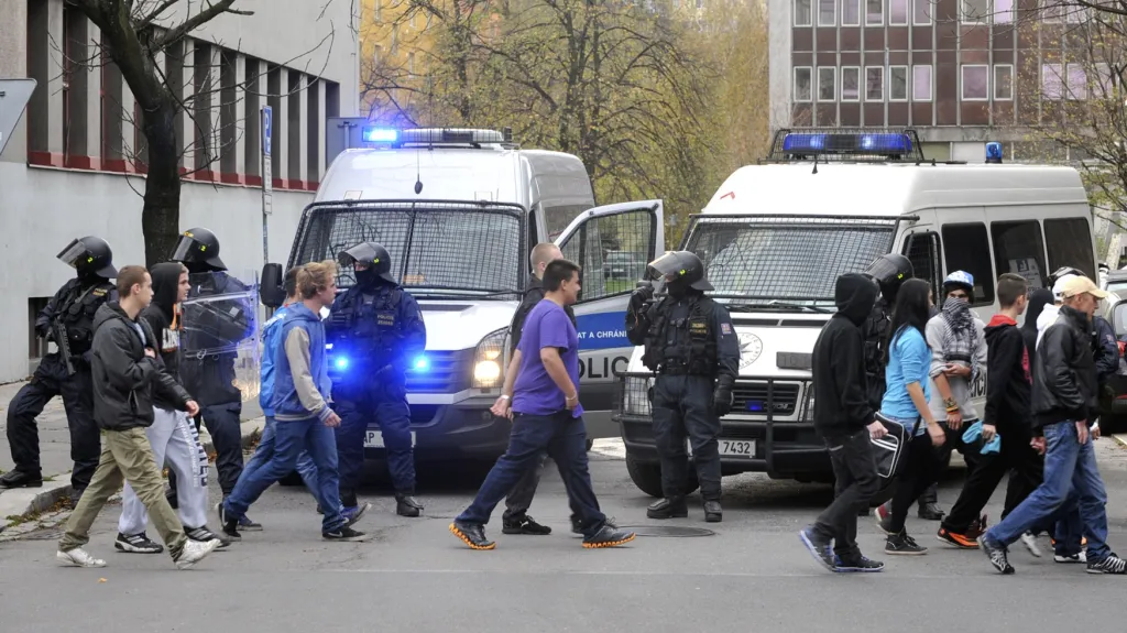Protiromská demonstrace v Ostravě