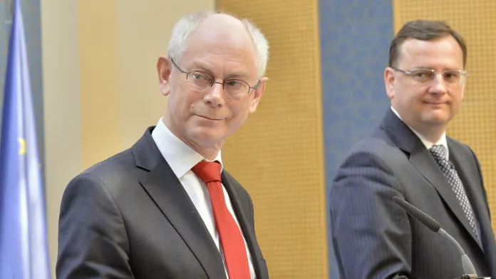 Herman Van Rompuy a Petr Nečas