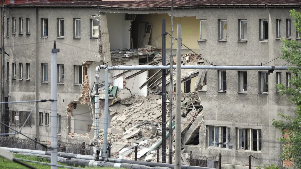 Zřícený dům v ostravské Cihelní ulici