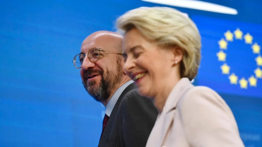 Předseda Evropské rady Charles Michel a předsedkyně Evropské komise Ursula von der Leyenová