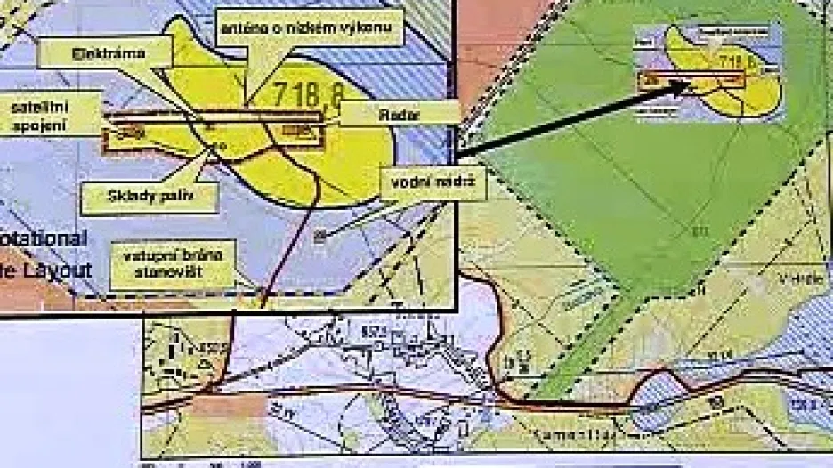 Mapka radaru v Brdech