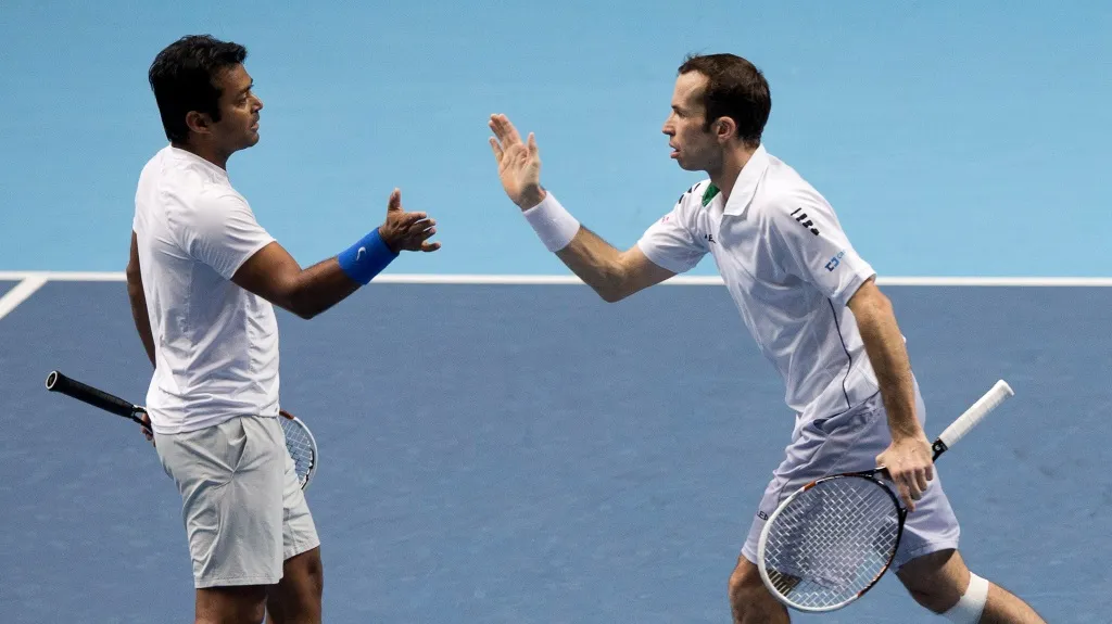 Radek Štěpánek a Leander Paes