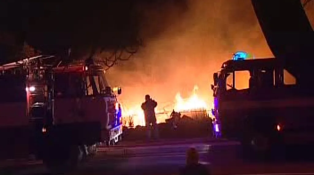 Požár ubytovny v bývalém Zetoru