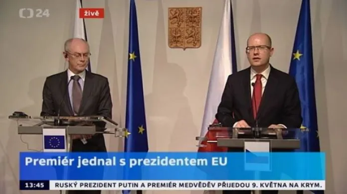Sobotka a Van Rompuy: Úkolem EU je energetická bezpečnost