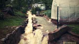 Rozvodněný potok na Jesenicku