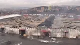 Tržnice zničená požárem