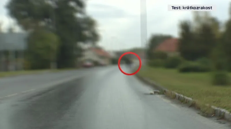 Krátkozrakost – řidič vidí rozmazaně