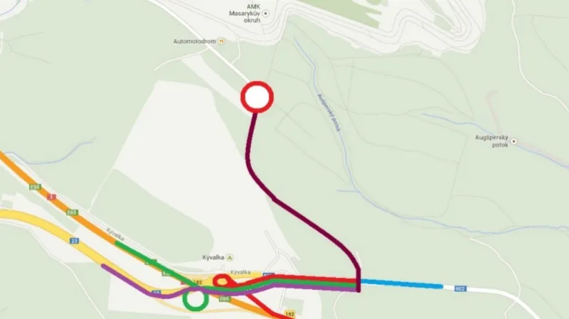 Příjezd po silnici II/602