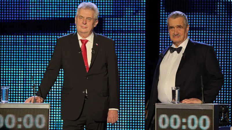 Kandidáti Miloš Zeman a Karel Schwarzenberg