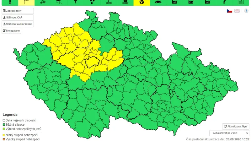 Výstraha ČHMÚ před požáry