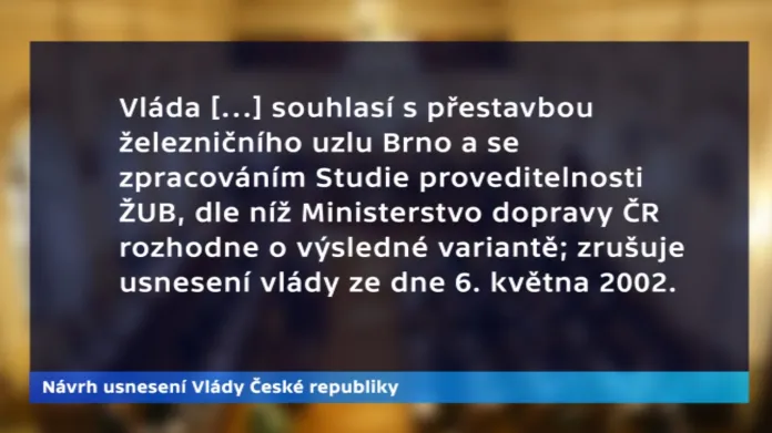 Návrh usnesení Vlády České republiky