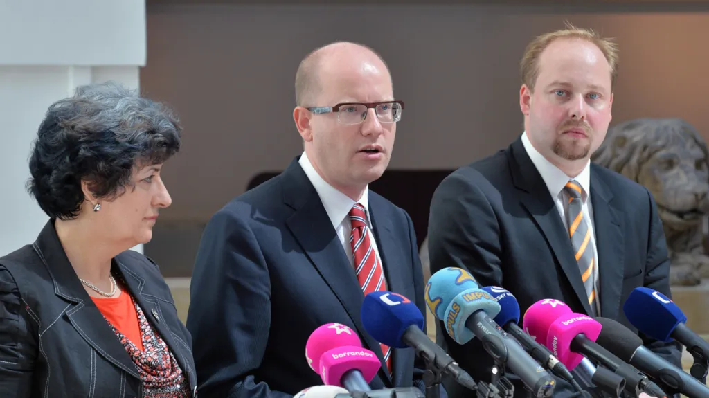 Bohuslav Sobotka, Jeroným Tejc a Alena Gajdůšková