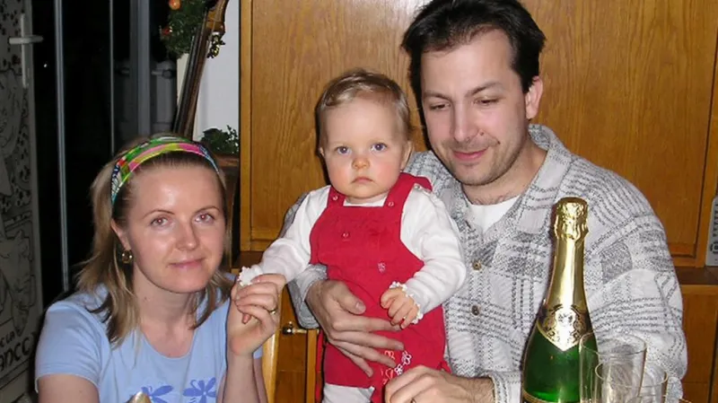 Zdeněk Hromádka s matkou Aničky a s dcerou