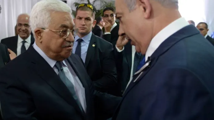 Abbás a Netanjahu na Peresově pohřbu