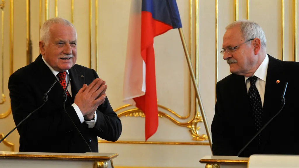 Václav Klaus a Ivan Gašparovič