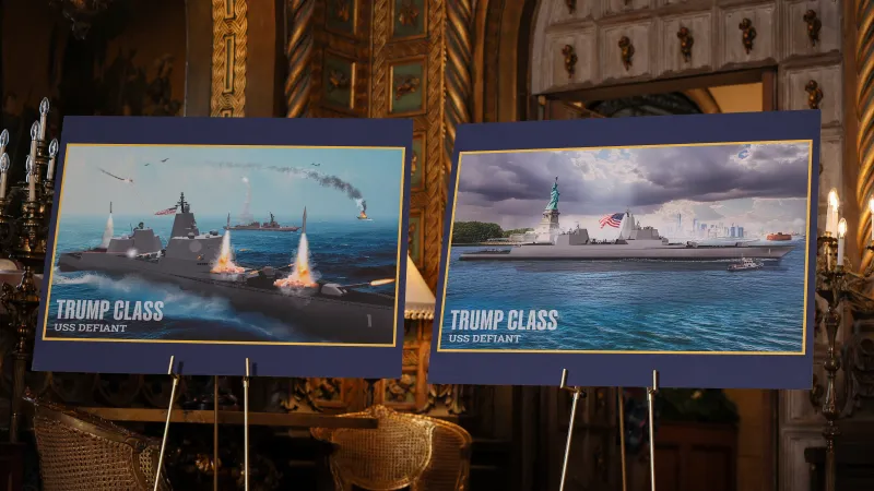 Vizualizace bitevních lodí třídy Trump