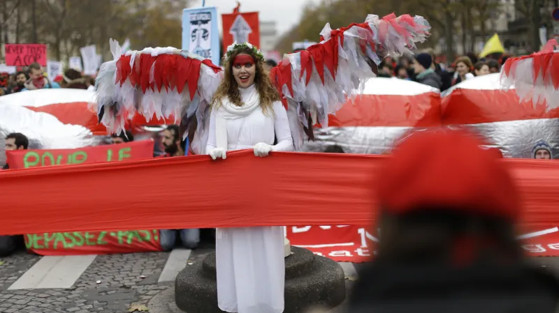 Demonstrace ekologických aktivistů v Paříži