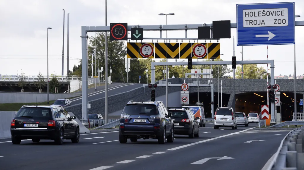 Vjezd do Bubenečského tunelu