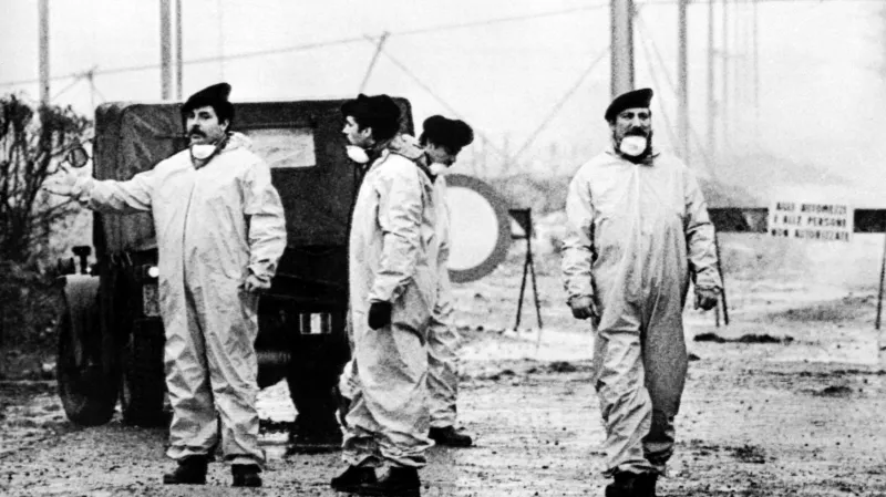 Zamořené severoitalské městečko Seveso po chemické havárii