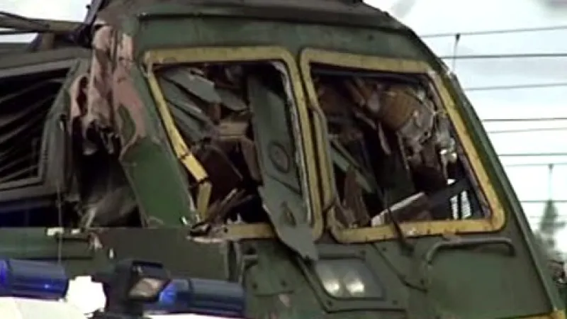 Poškozená lokomotiva