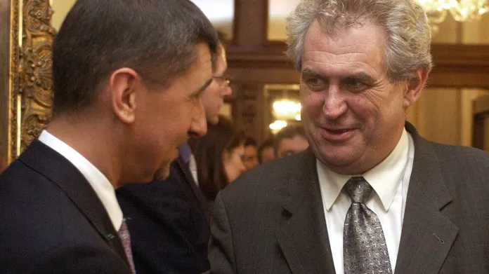 Andrej Babiš (ANO) a prezident Miloš Zeman