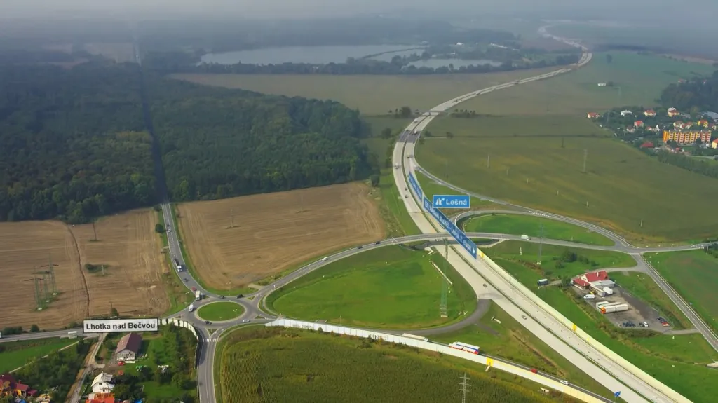 Vizualizace stavby I/35 Lešná–Palačov