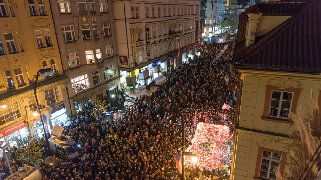 Akce Korzo Národní v Praze v roce 2019