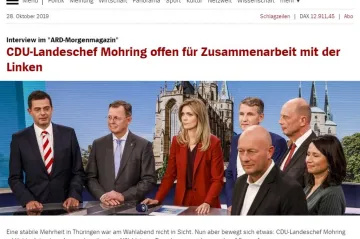 „Večer rekordů“, „nic už není normální“. Německá média žijí triumfem postkomunistů v Durynsku