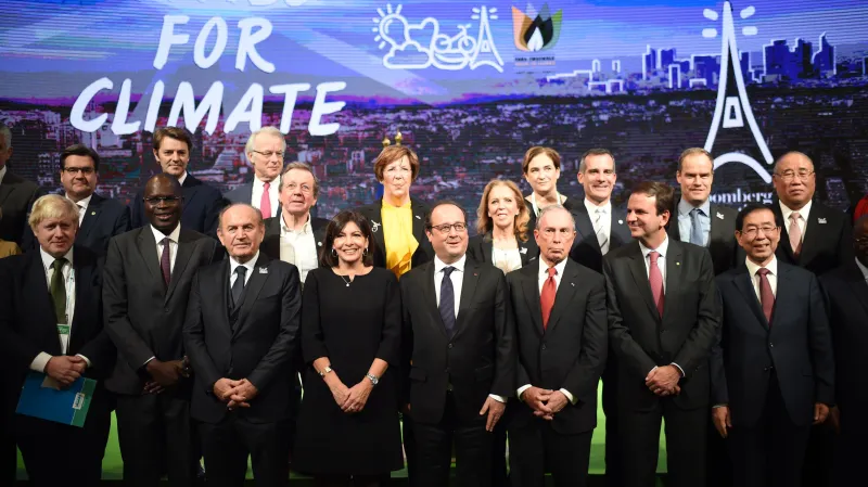 Klimatického summitu starostů se zúčastnil i francouzský prezident Francois Hollande