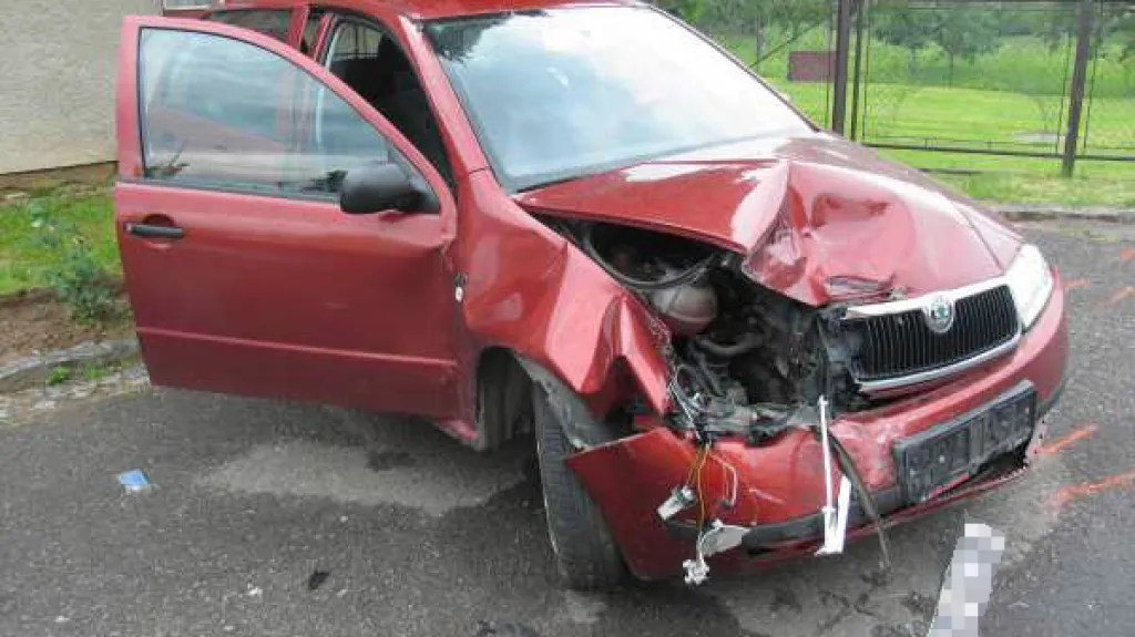Auto po nehodě