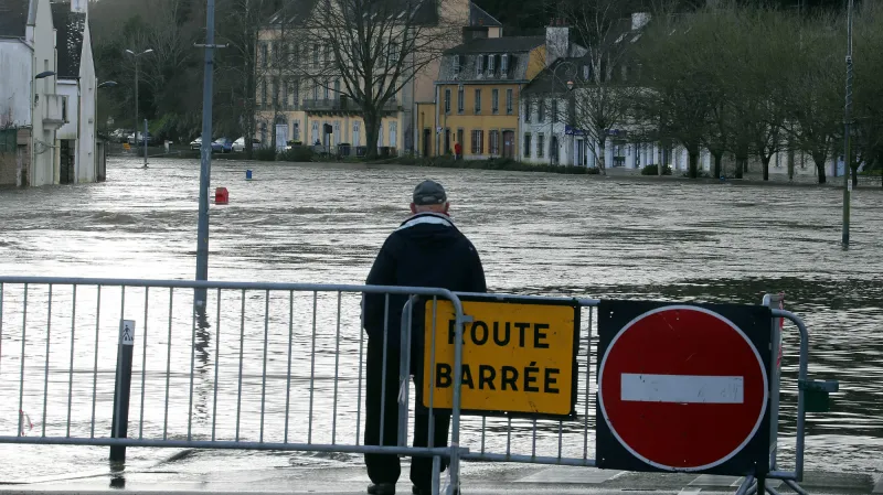 Vytrvalé deště zaplavily Bretaň