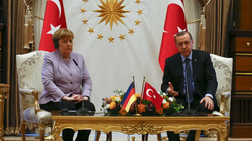 Angela Merkelová a Recep Tayyip Erdogan