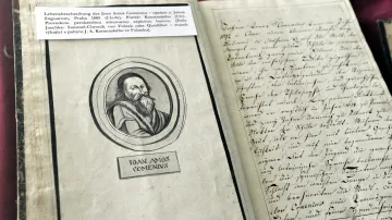 Portrét Jana Amose Komenského ve svazku z 19. století