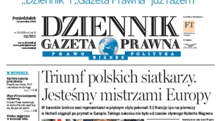 Polský list Dziennik Gazeta Prawna