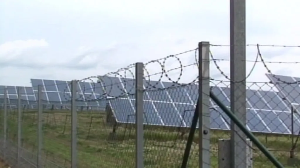 Solární panely u Vranovské Vsi