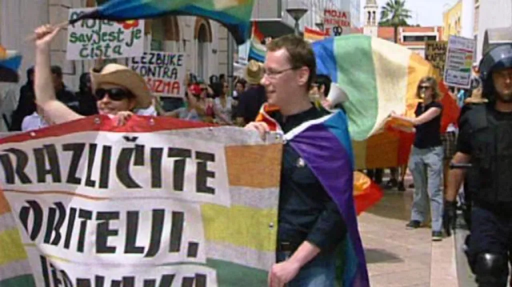 Pochod gayů a leseb ve Splitu