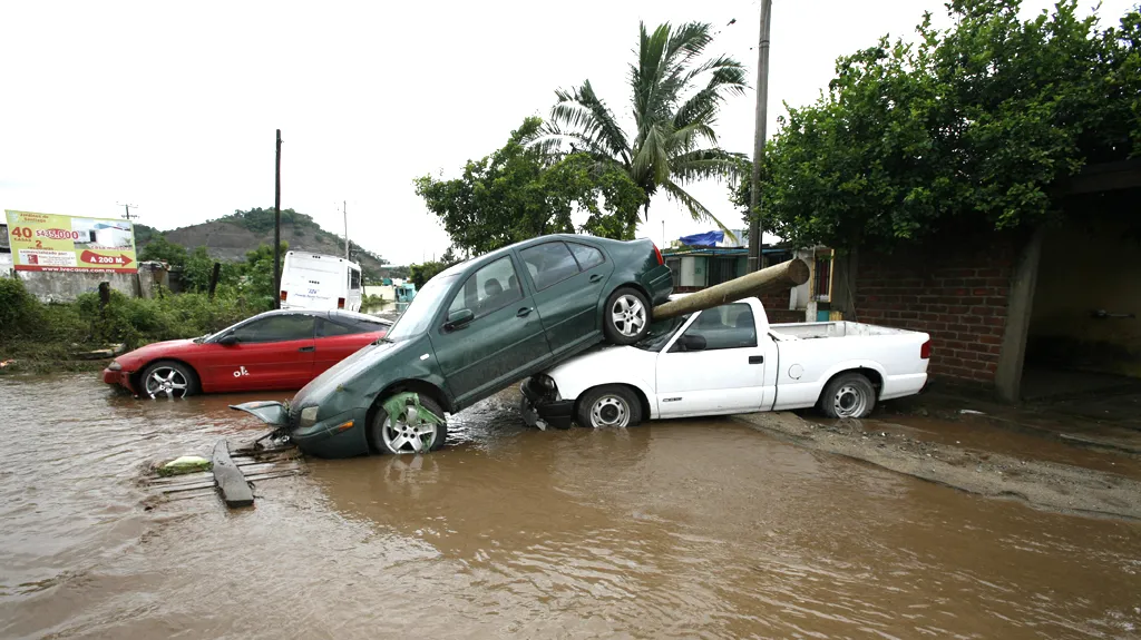 Následky hurikánu v Mexiku