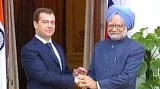 Dmitrij Medveděv a Manmóhan Singh