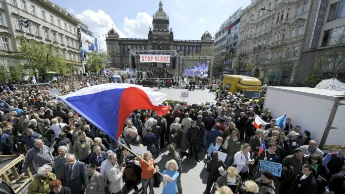 Stop vládě: Protesty na Václavském náměstí