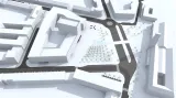 Vizualizace náměstí a komplexu budov - nadhled