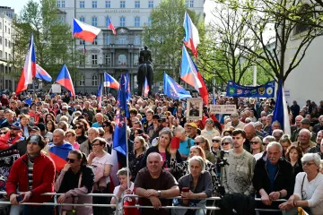 V Brně na akci SPD se protestovalo proti konání sjezdu sudetských Němců