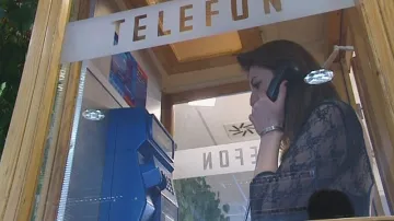 Veřejný telefonní automat na poště