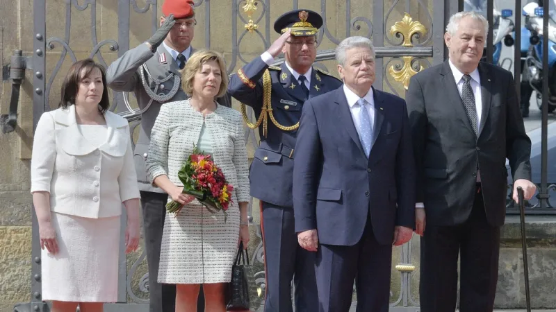Uvítání prvního páru Německa na Pražském hradě