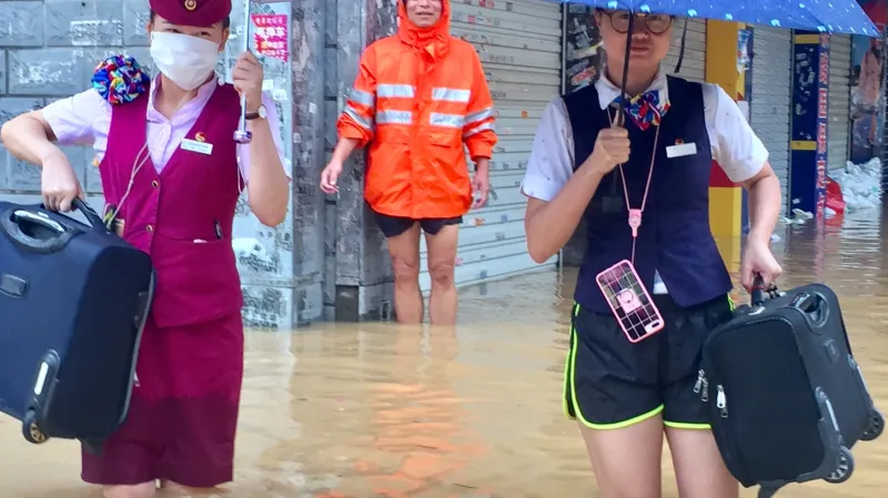 Čína po řádění tajfunu