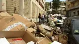 Odpadky v ulicích Neapole