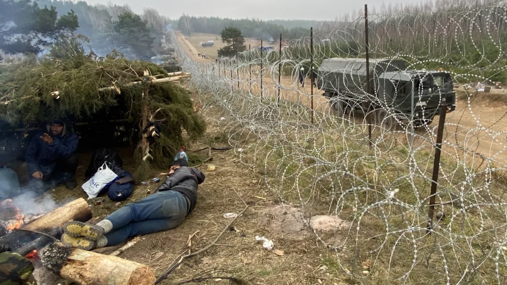 Migranti u hranic s Polskem